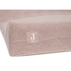 Jollein Housse matelas à langer Shell Knit GOTS Wild Rose 50x70 cm