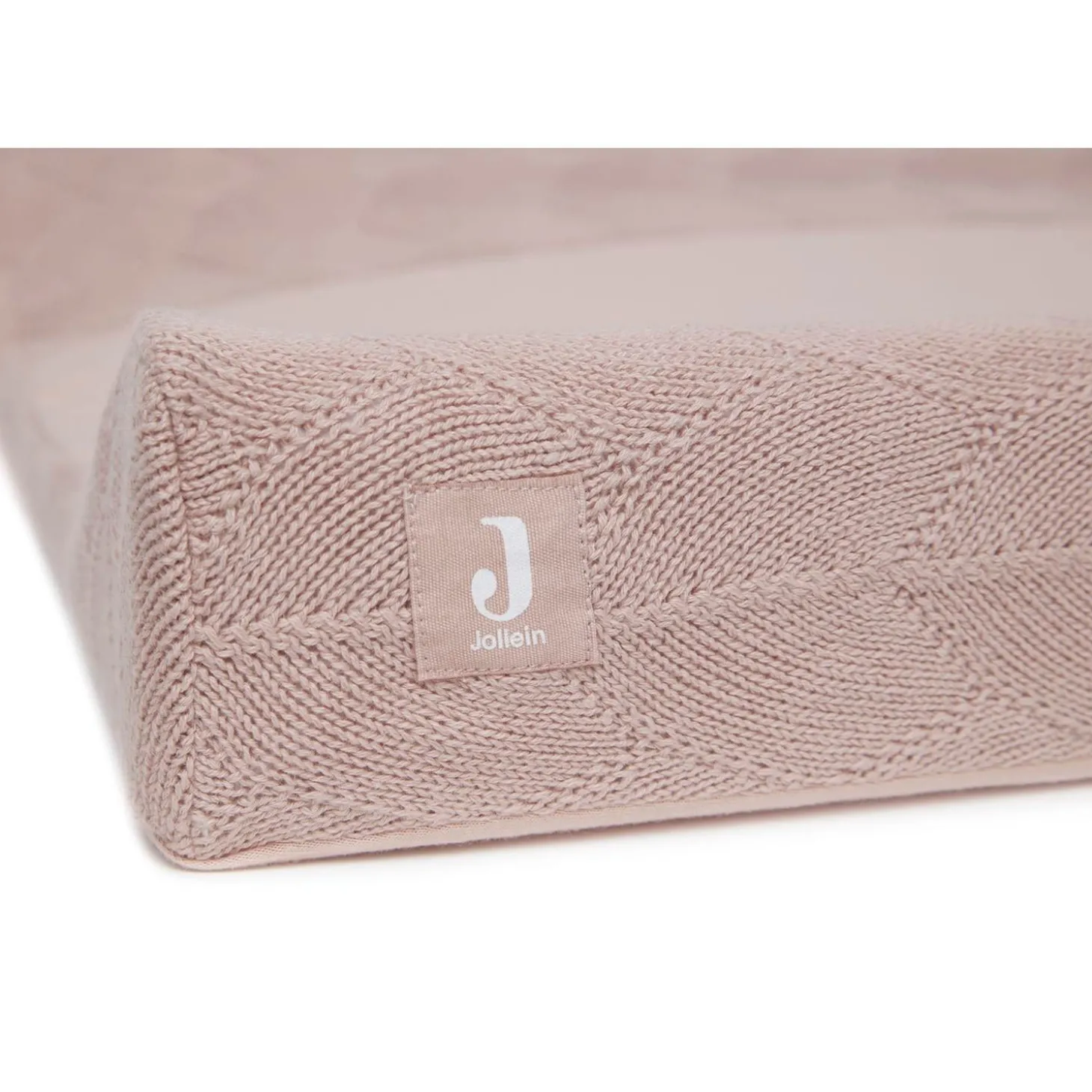Jollein Housse matelas à langer Shell Knit GOTS Wild Rose 50x70 cm