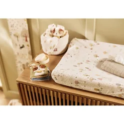 Jollein                    Housse matelas à Langer Jersey Tiny Park    Multicolore            50x70 cm