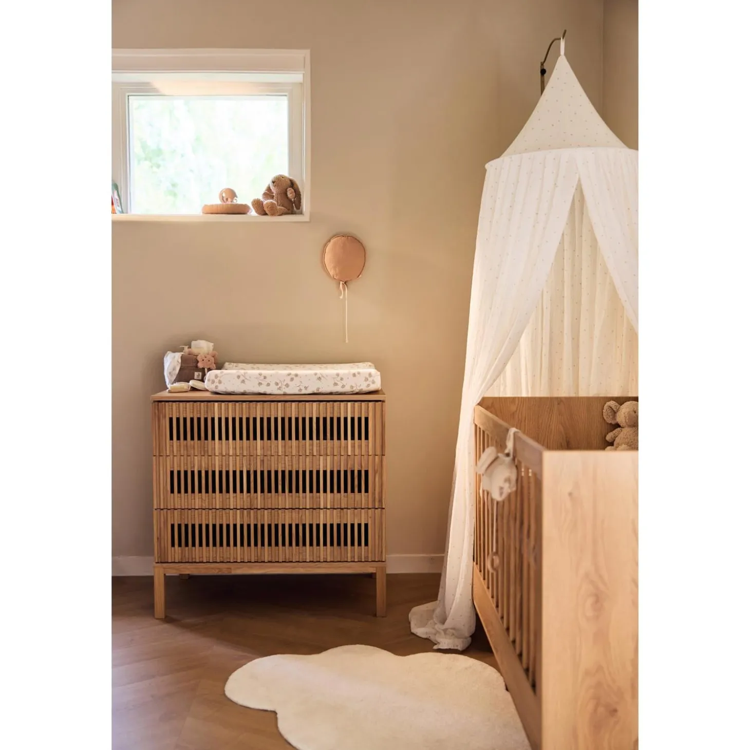 Jollein Housse matelas à Langer Jersey Leafy Dreams Multicolore 50x70 cm