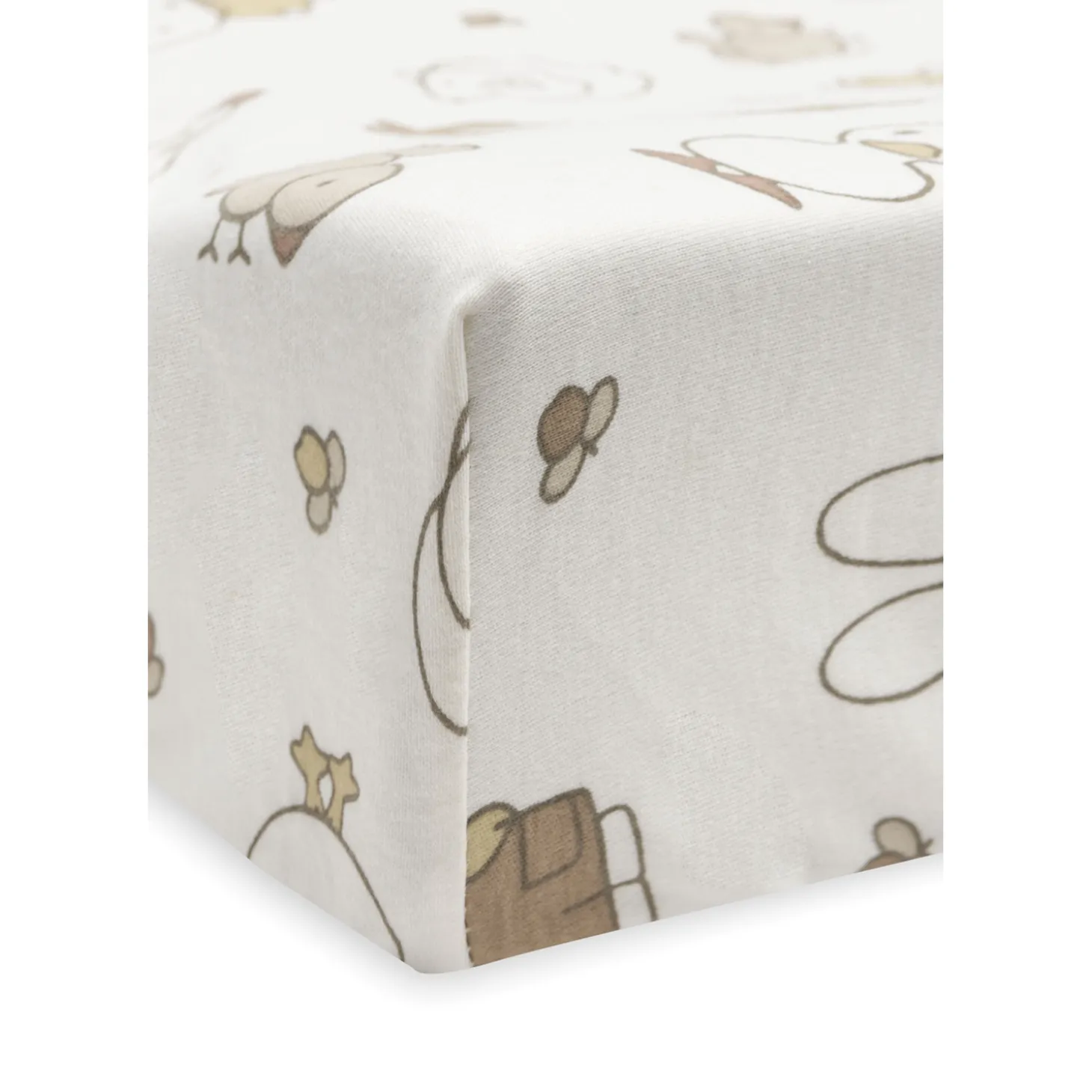 Jollein Housse Matelas à Langer Jersey Miffy Family Farm Multicolore 50x70 cm