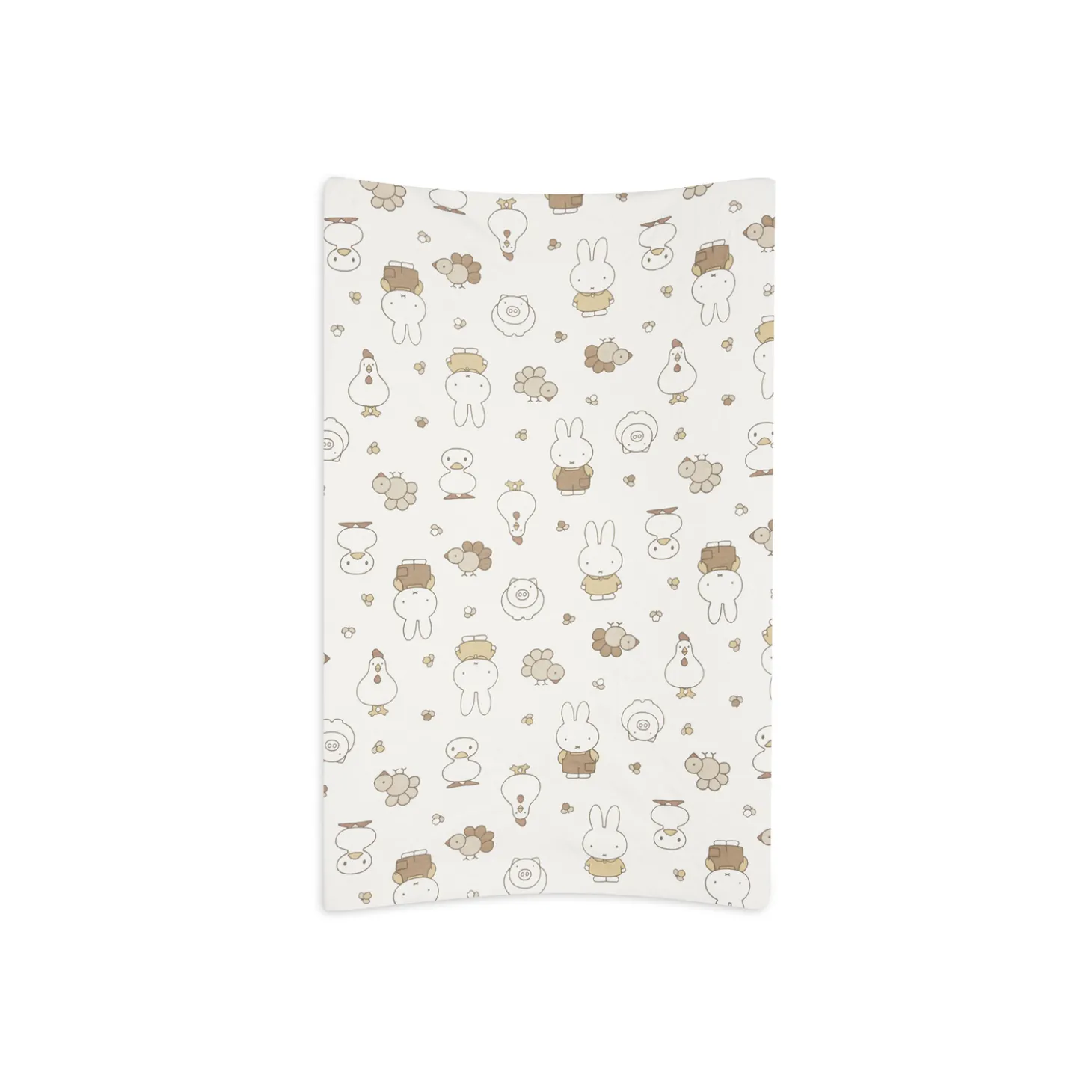 Jollein Housse Matelas à Langer Jersey Miffy Family Farm Multicolore 50x70 cm