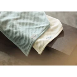 Jollein                    Lot de 2 Bavoirs Bandana Velvet Rib     Sea Green/Ivory