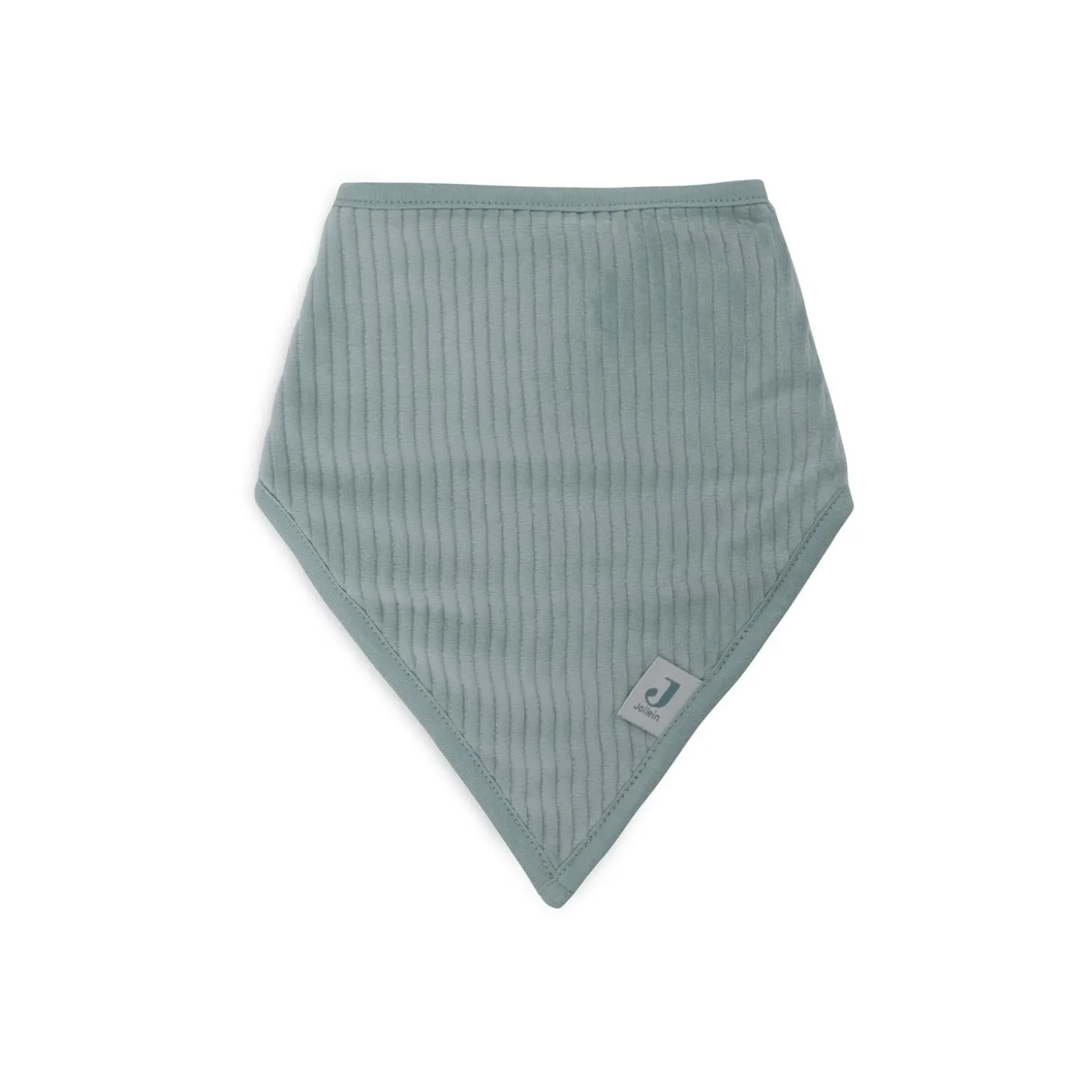 Jollein Lot de 2 Bavoirs Bandana Velvet Rib Sea Green/Ivory