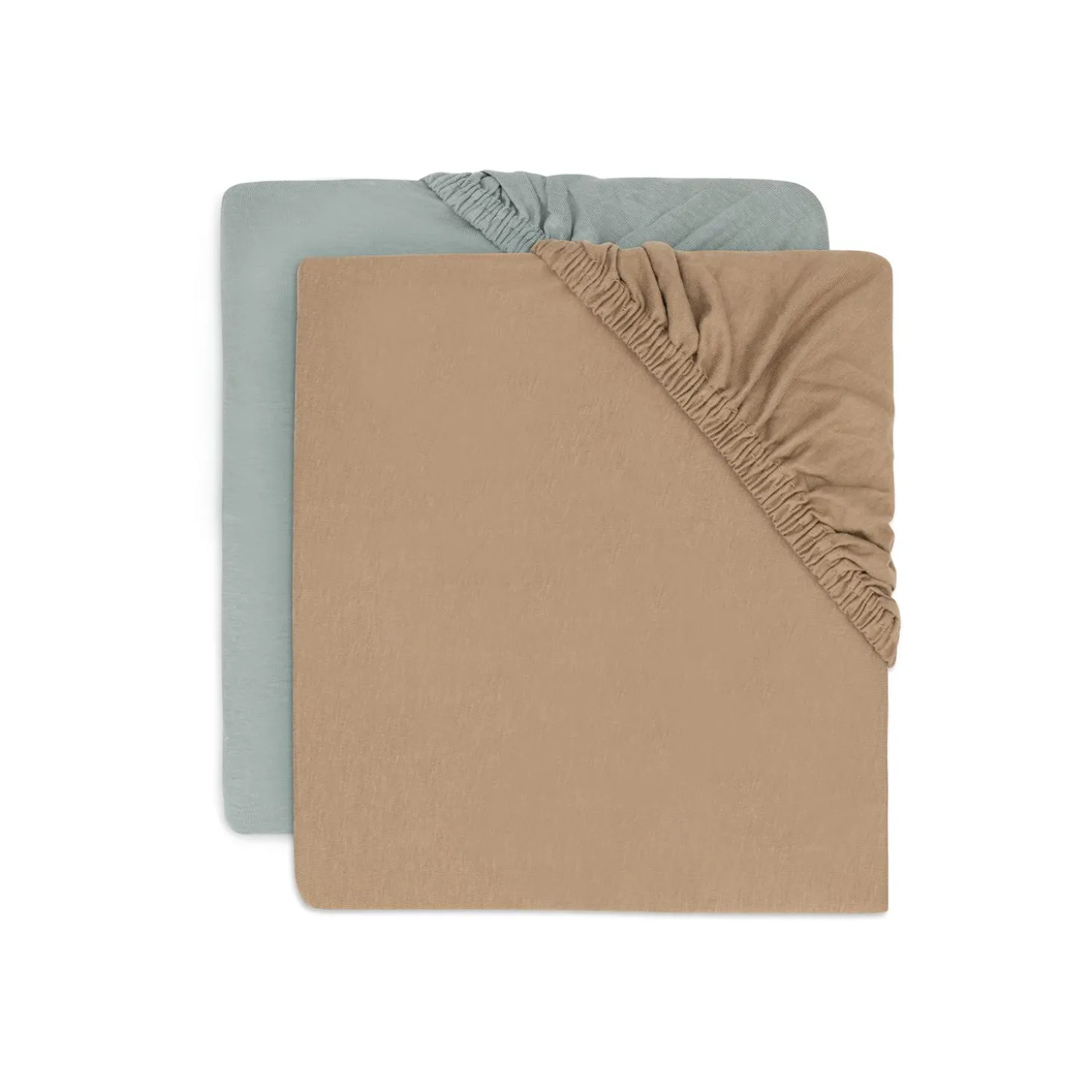Jollein Lot de 2 Drap-housse Jersey Sea Green