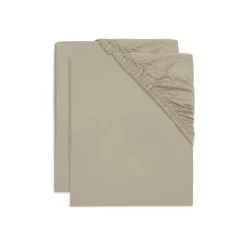 Jollein Lot de 2 draps housse jersey Olive Green 40x80 cm