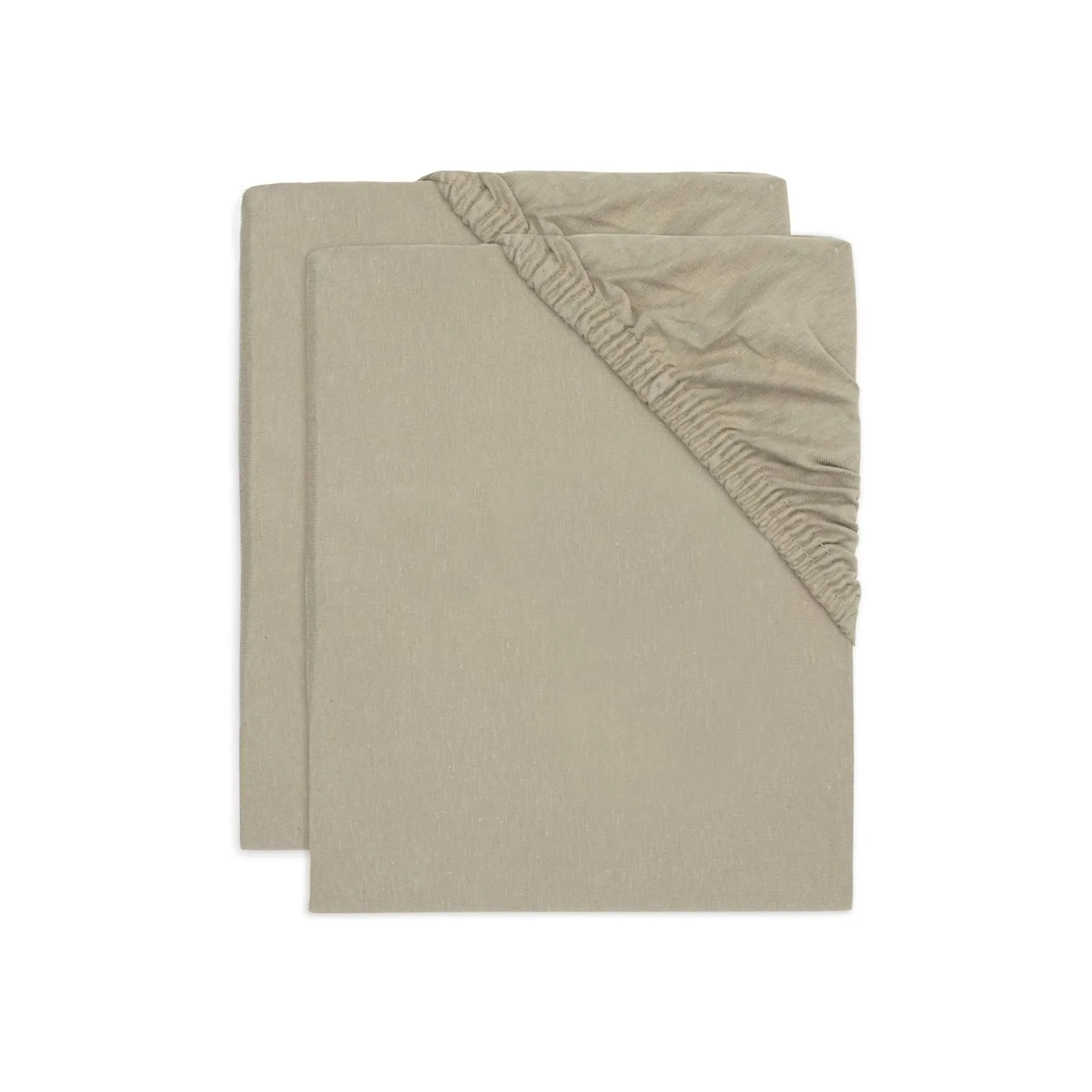Jollein Lot de 2 draps housse jersey Olive Green 40x80 cm