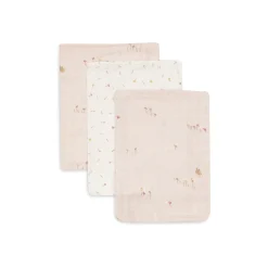 Jollein Lot de 3 Gant de Toilette Gaze de Coton Pretty Picnic Multicolore 15x20 cm