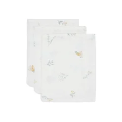 Jollein Lot de 3 Gant de Toilette Lovely Birds Multicolor 15x20 cm