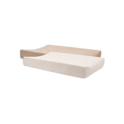 Jollein Lot de 2 Housse Matelas à Langer Éponge Blush/Rose 50x70 cm