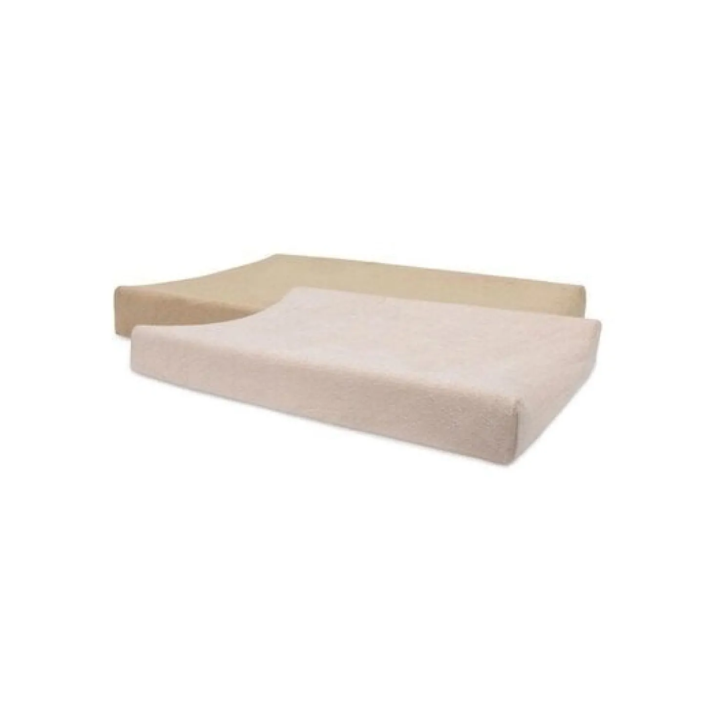 Jollein Lot de 2 Housse Matelas à Langer Éponge Wild Rose Biscuit 50x70cm