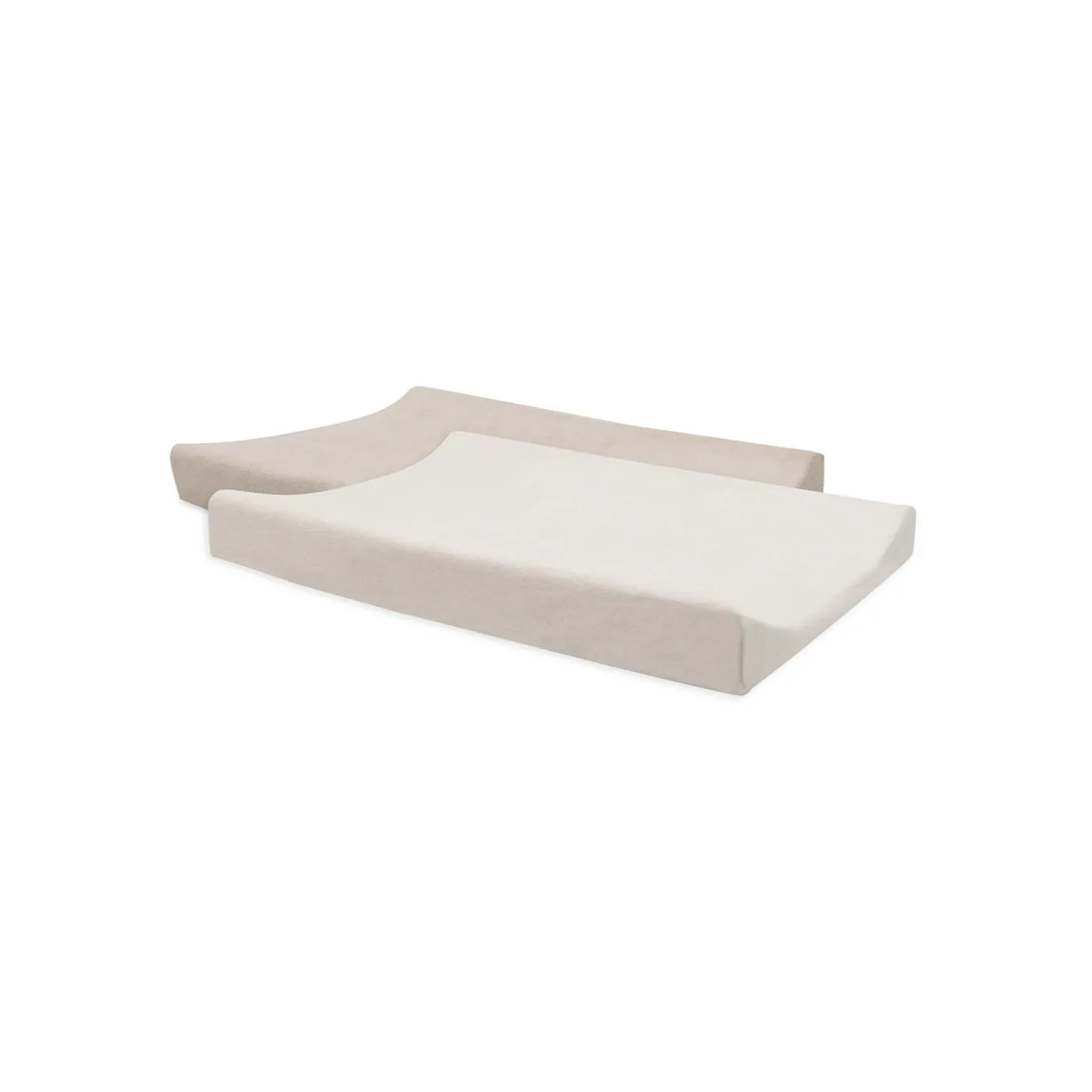 Jollein Lot de 2 Housse Matelas à Langer Éponge Oatmeal Sand 50x70 cm