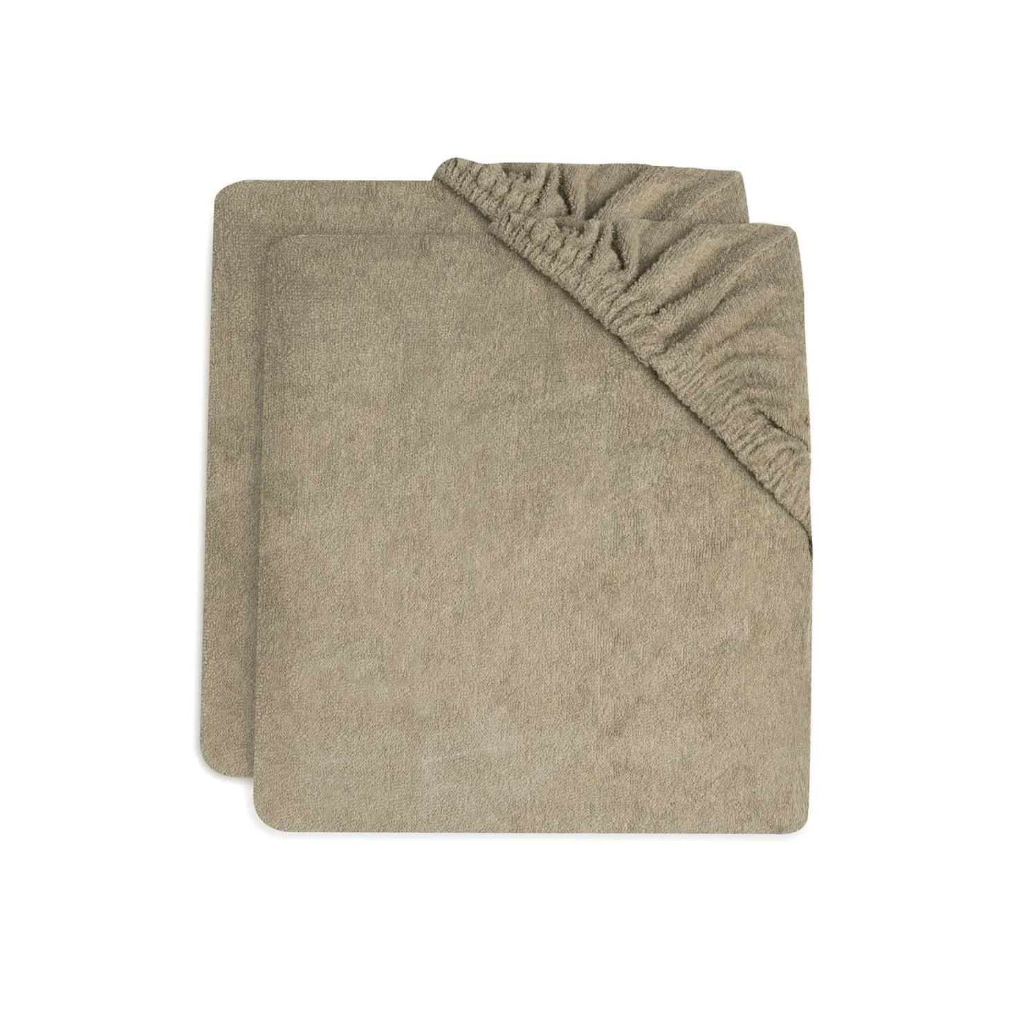 Jollein Lot de 2 housses matelas à langer Éponge Olive Green 50x70 cm