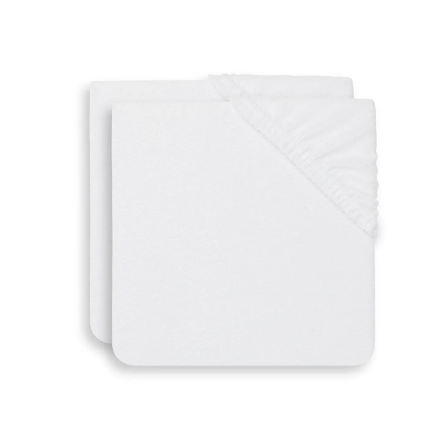 Jollein Lot de 2 housses matelas à langer Éponge White 50x70 cm