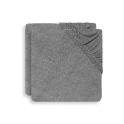 Jollein                    Lot de 2 housses matelas à langer Éponge    Storm Grey            50x70 cm