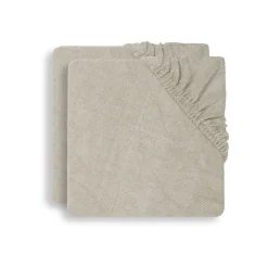 Jollein                    Lot de 2 housses matelas à langer Éponge    Nougat            50x70 cm