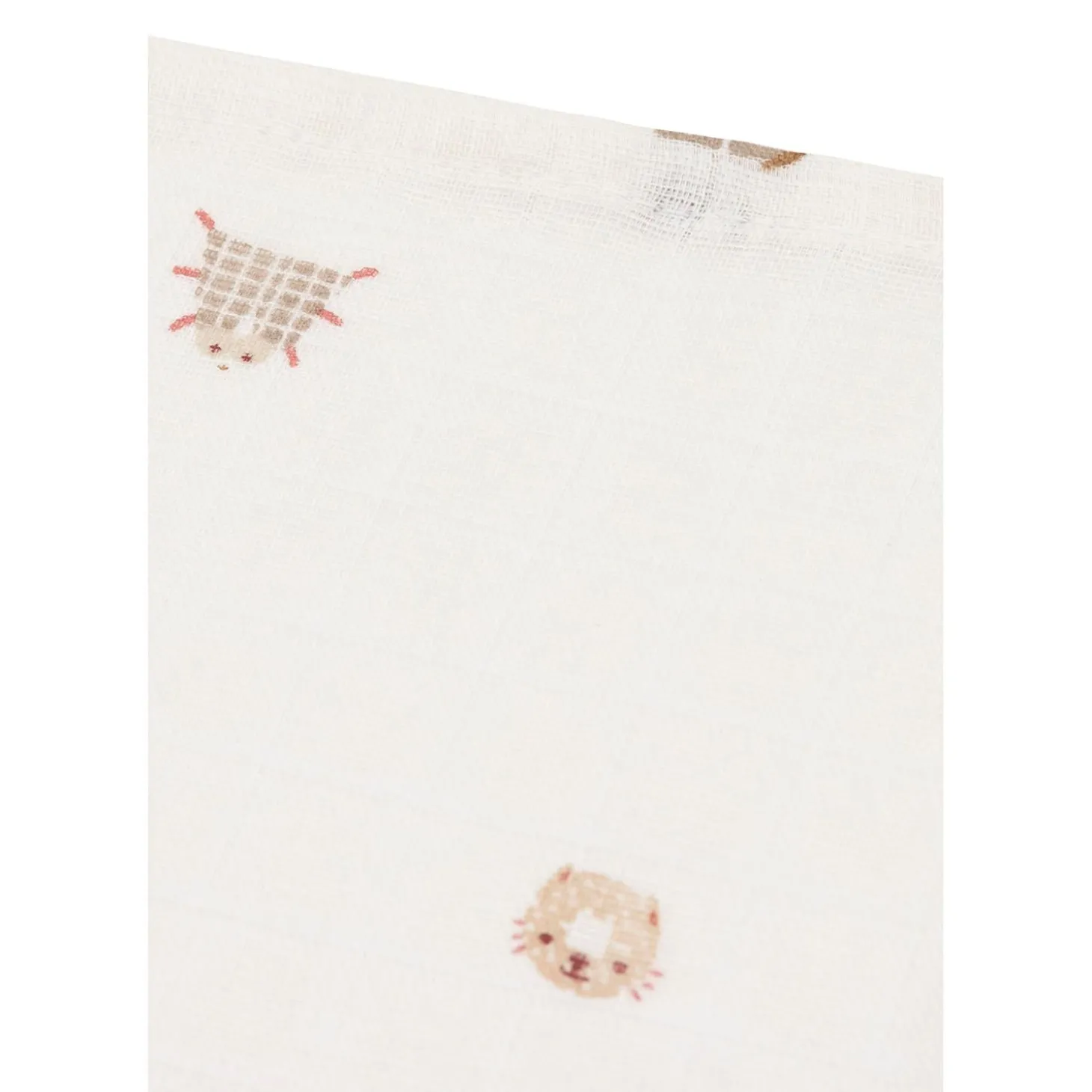 Jollein Lot de 3 Lange Gaze de Coton Small Animal Friends Multicolore 70x70 cm