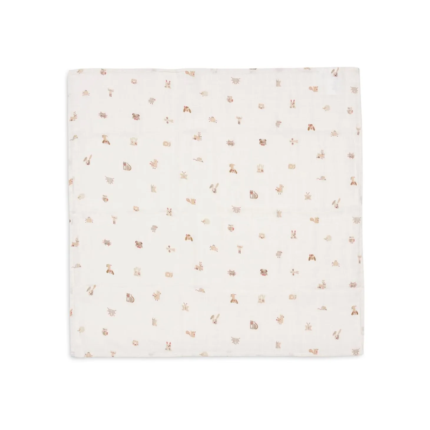 Jollein Lot de 3 Lange Gaze de Coton Small Animal Friends Multicolore 70x70 cm