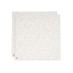 Jollein                    Lot de 2 Lange Gaze de Coton Large Elephant Tales    Multicolore            115x115 cm