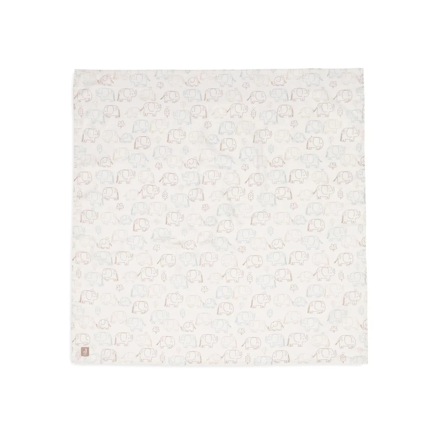 Jollein Lot de 2 Lange Gaze de Coton Large Elephant Tales Multicolore 115x115 cm