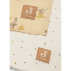 Jollein                    Lot de 2 Lange Gaze de Coton Large Kangaroots    Multicolore            115x115 cm