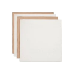 Jollein Lot de 4 Langes Gaze de Coton Small Biscuit/Ivory 70x70 cm