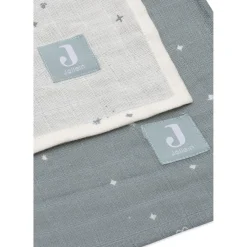 Jollein Lot de 2 Langes Gaze de Coton Twinkling Sea Green 115x115 cm
