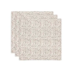 Jollein Lot de 3 langes gaze de coton small retro flowers 70x70 cm