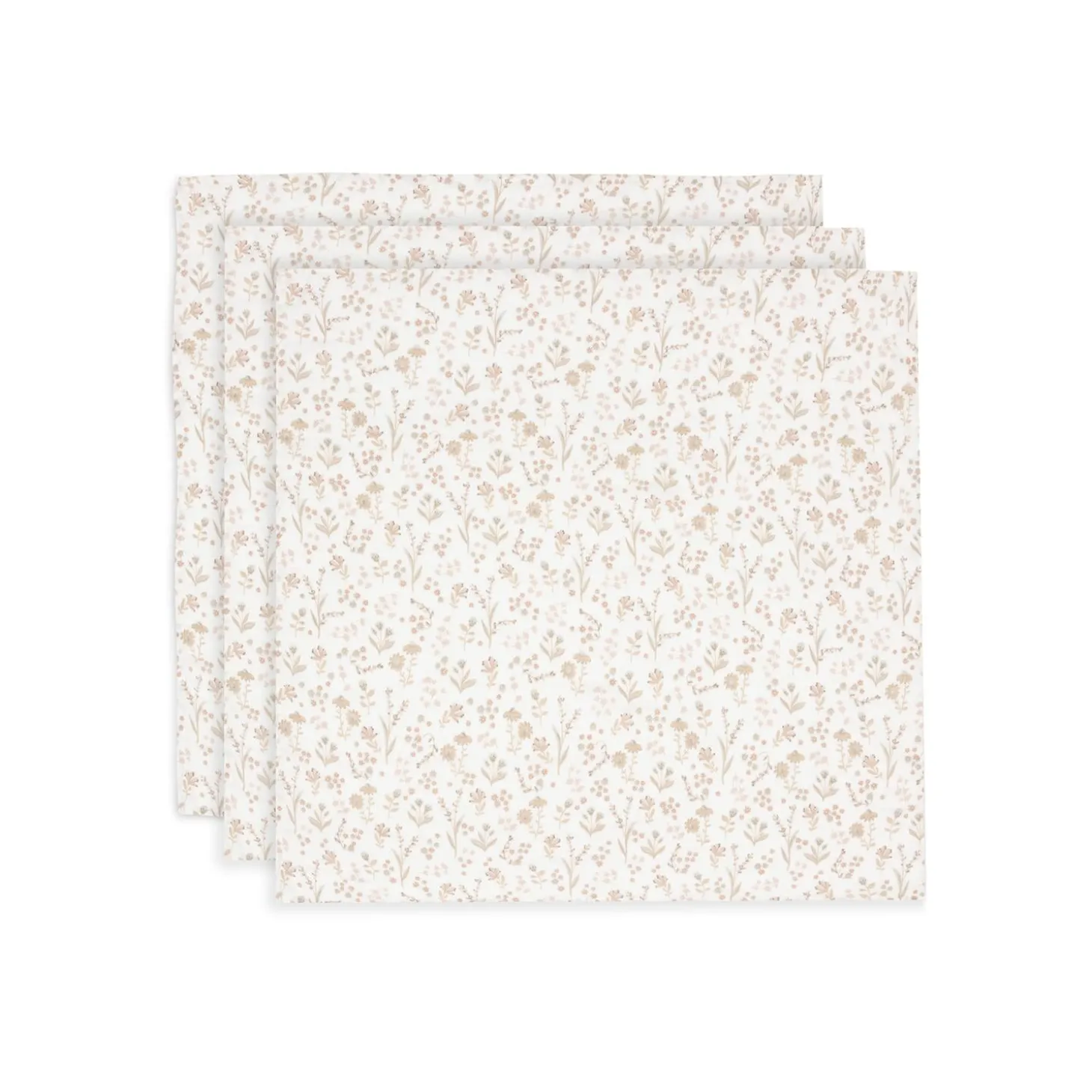 Jollein Lot de 3 Langes Small Bloomy Multicolor 70x70 cm