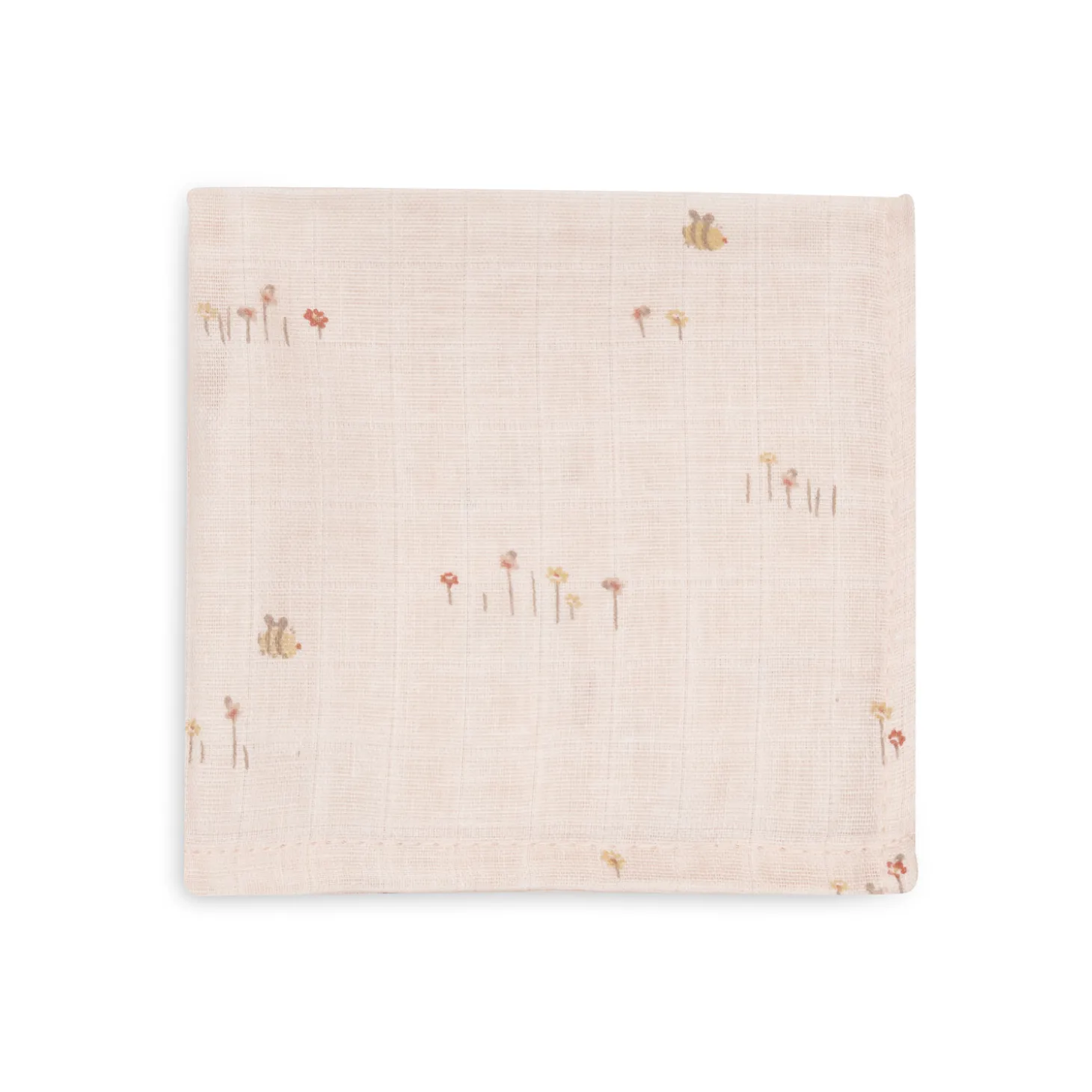 Jollein Lot de 3 Serviette Gaze de Coton Pretty Picnic Multicolore 31x31 cm