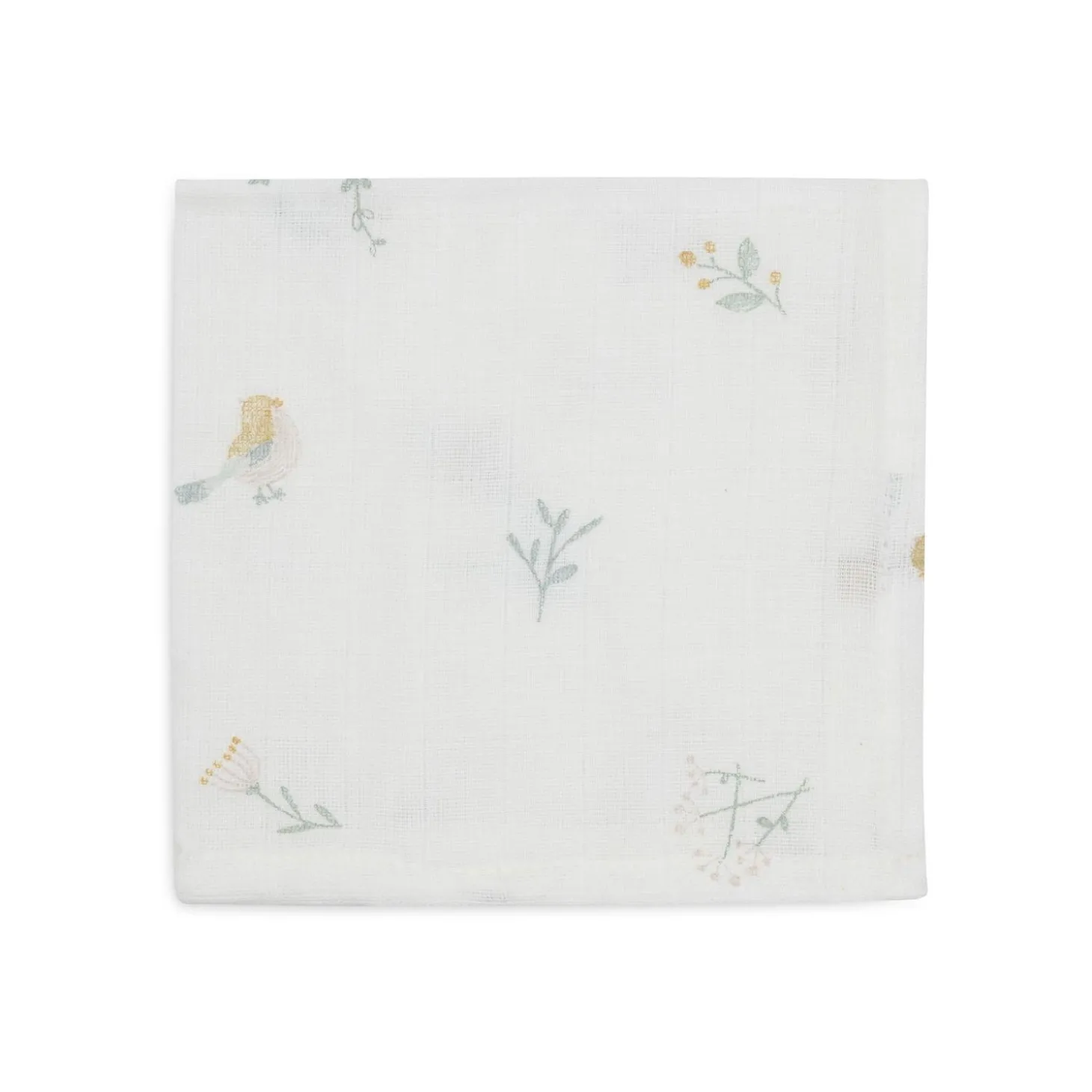 Jollein Lot de 3 Serviettes Gaze de Coton Lovely Birds Multicolor 31x31 cm