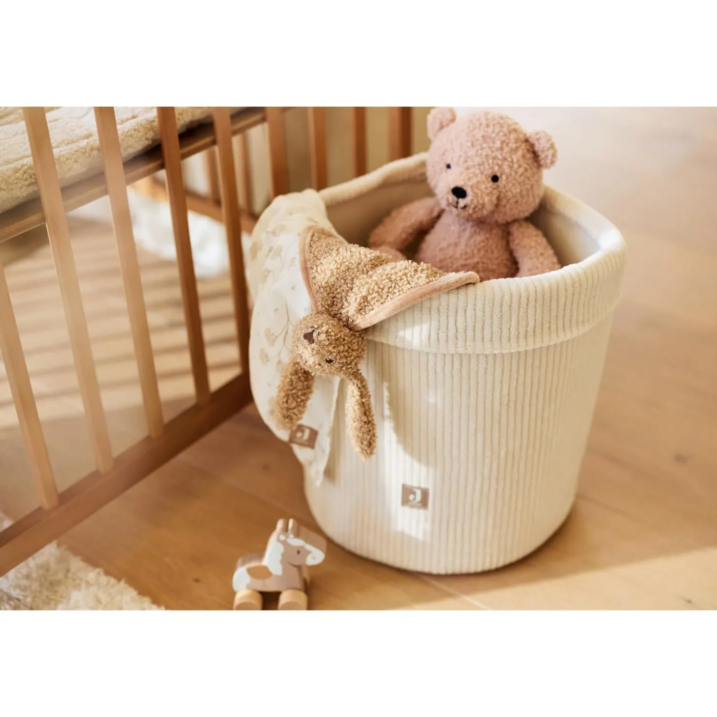 Jollein Panier de Rangement Cloudy Rib Oatmeal