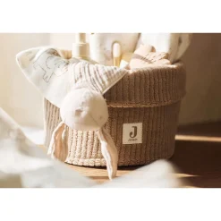 Jollein Panier de Rangement Cloudy Rib Milky Coffee