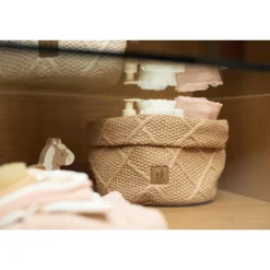 Jollein Panier de Soins Check Knit Biscuit