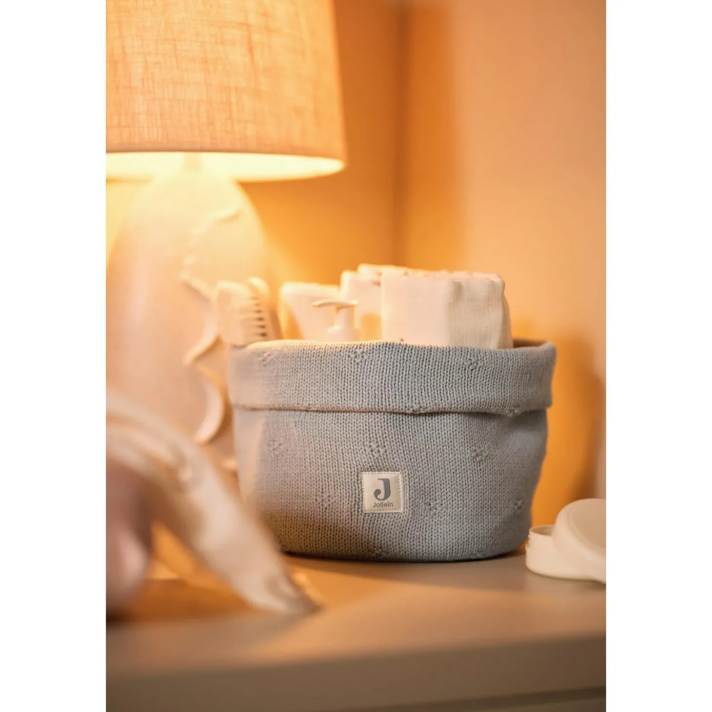 Jollein Panier de Soins Cosy Knit Sea Green