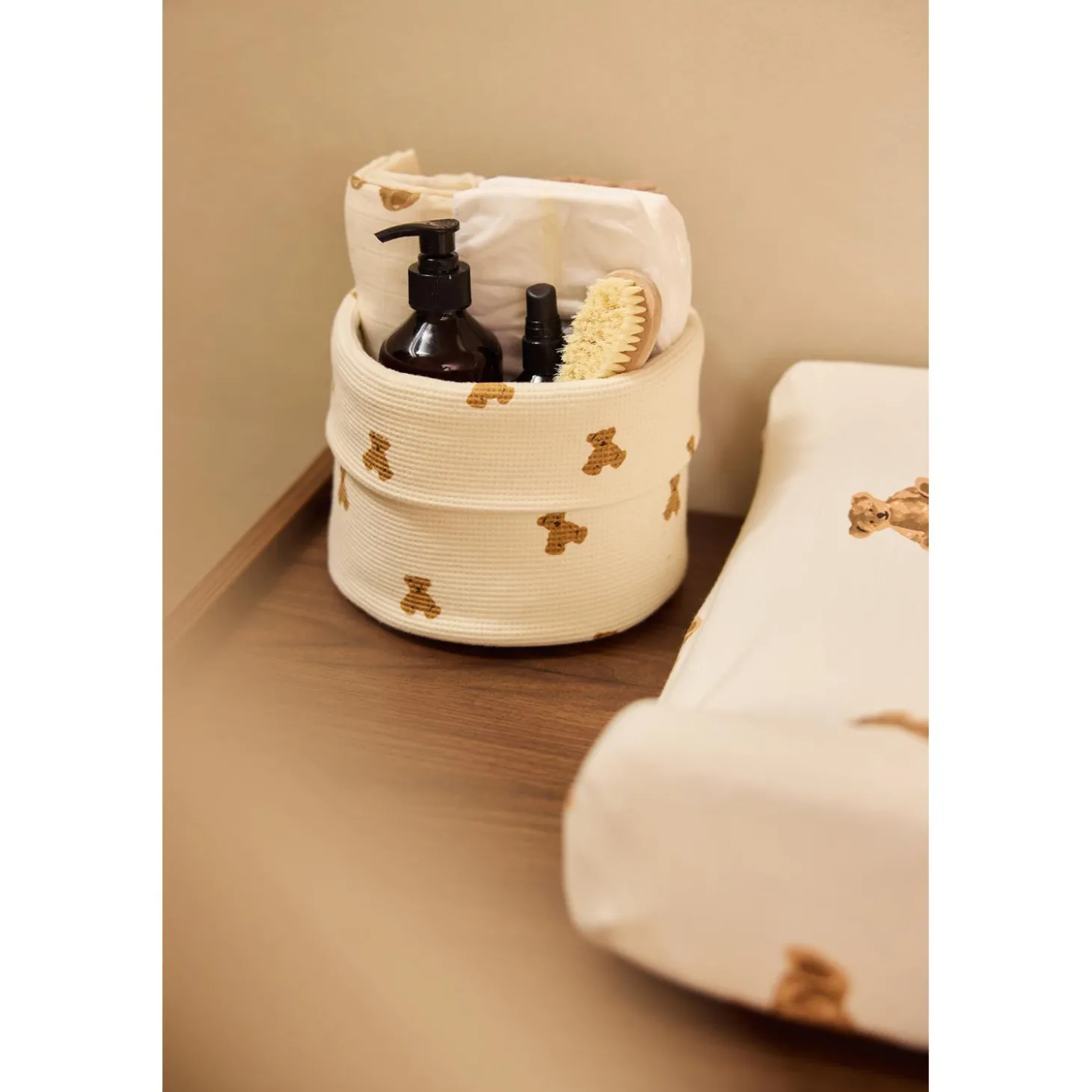 Jollein Panier de Soins Waffle Mini Teddy Bear Multicolore