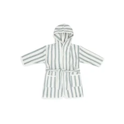 Jollein                    Peignoir Éponge Stripe GOTS    Sea Green            1-2 ans
