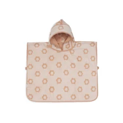 Jollein                    Poncho de Bain Éponge Jacquard Réversible Flower    Wild Rose