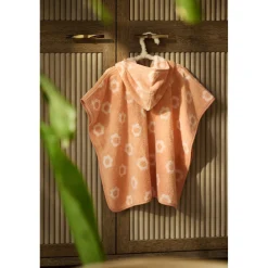 Jollein                    Poncho de Bain Éponge Jacquard Réversible Flower    Wild Rose