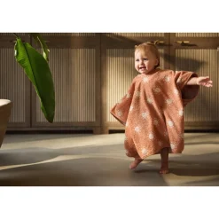 Jollein                    Poncho de Bain Éponge Jacquard Réversible Sun    Terra