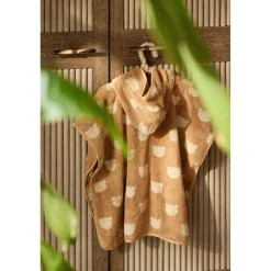 Jollein                    Poncho de Bain Éponge Jacquard Réversible Teddy Bear    Sand