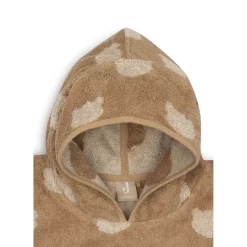 Jollein Poncho de Bain Éponge Jacquard Réversible Teddy Bear Sand