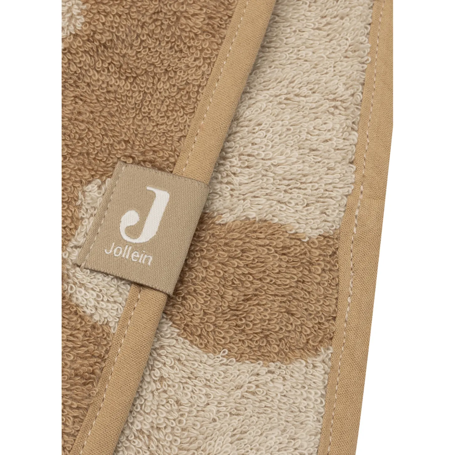 Jollein Poncho de Bain Éponge Jacquard Réversible Teddy Bear Sand