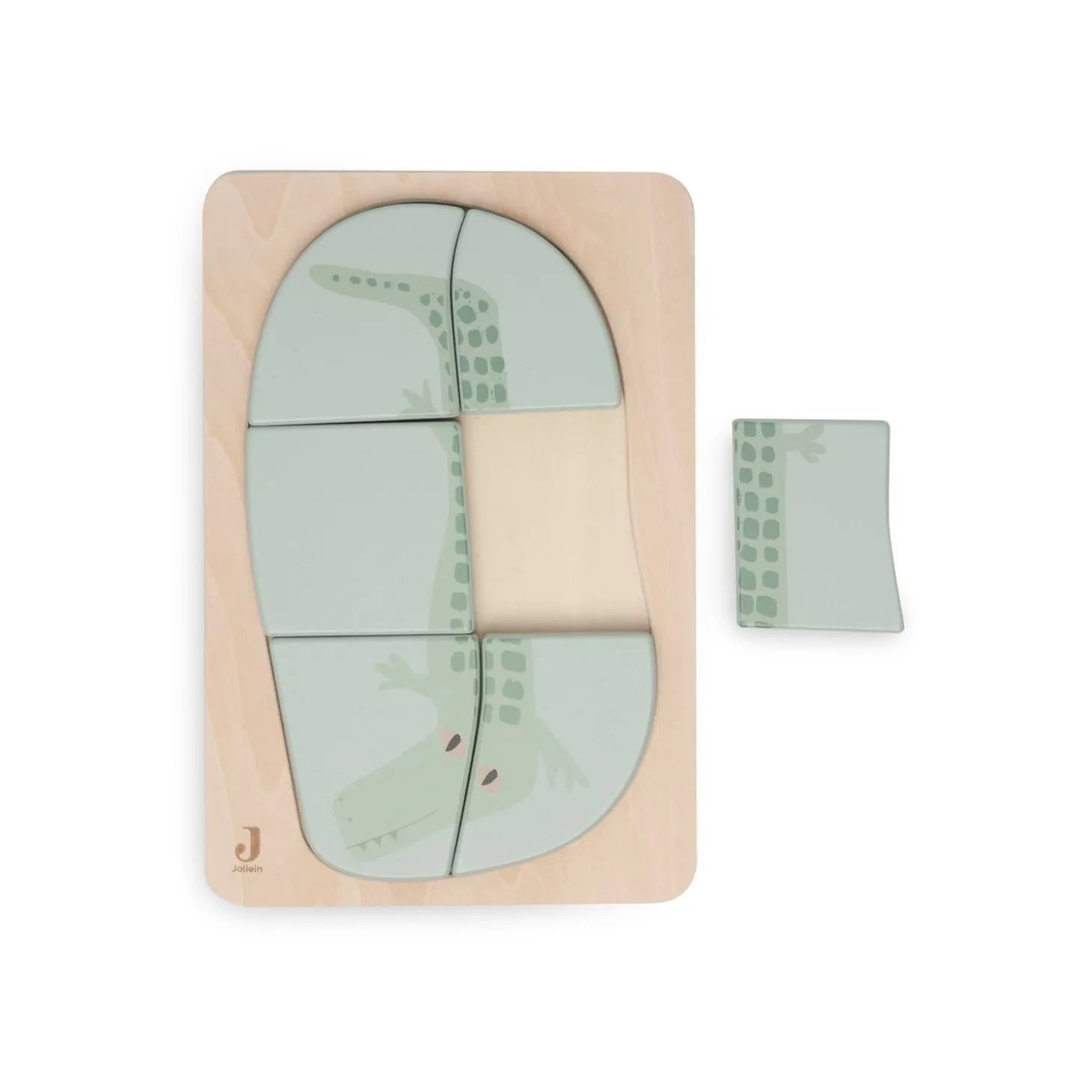 Jollein Puzzle en Bois Jungle Jambo Croco Sea Green