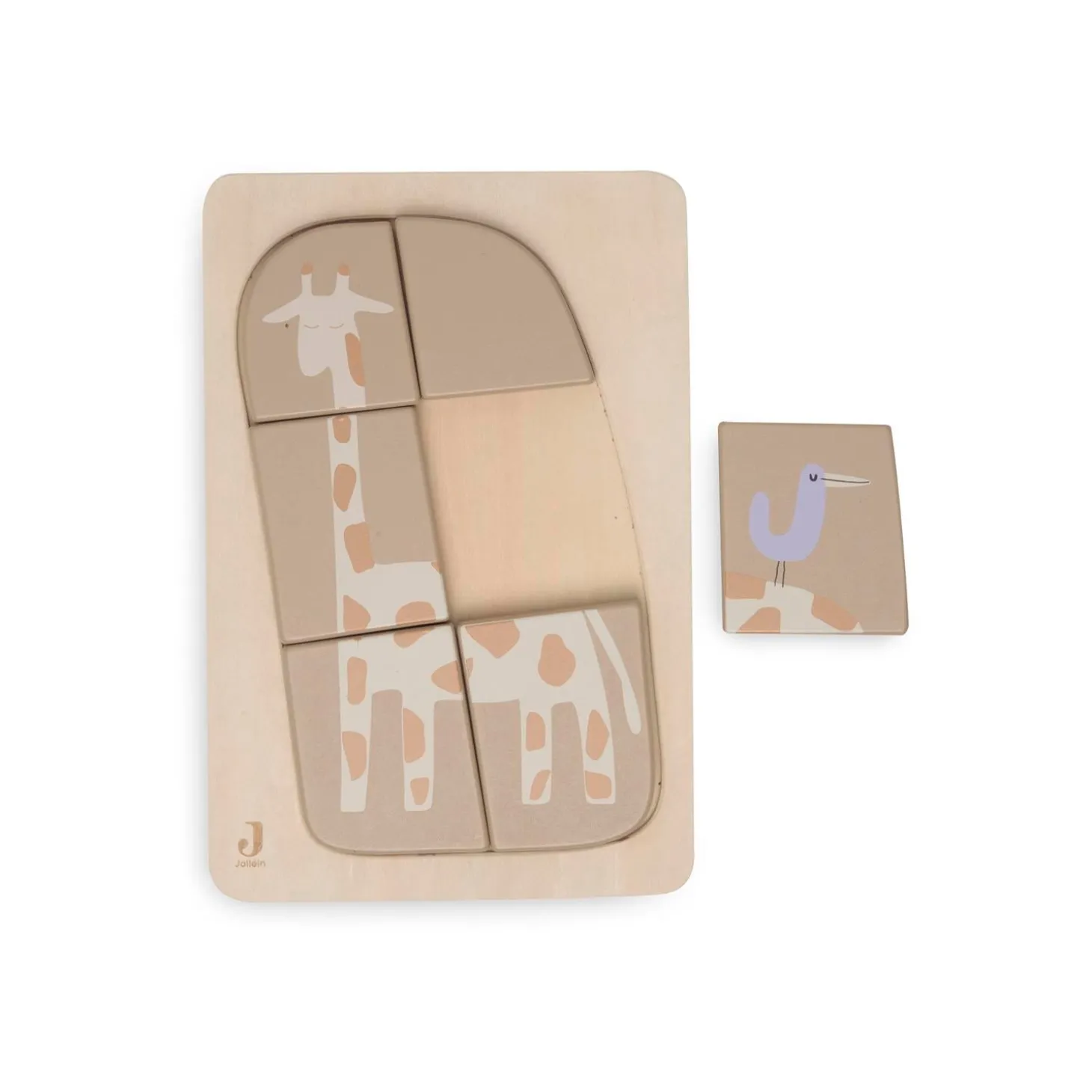 Jollein Puzzle en Bois Jungle Jambo Giraffe Nougat