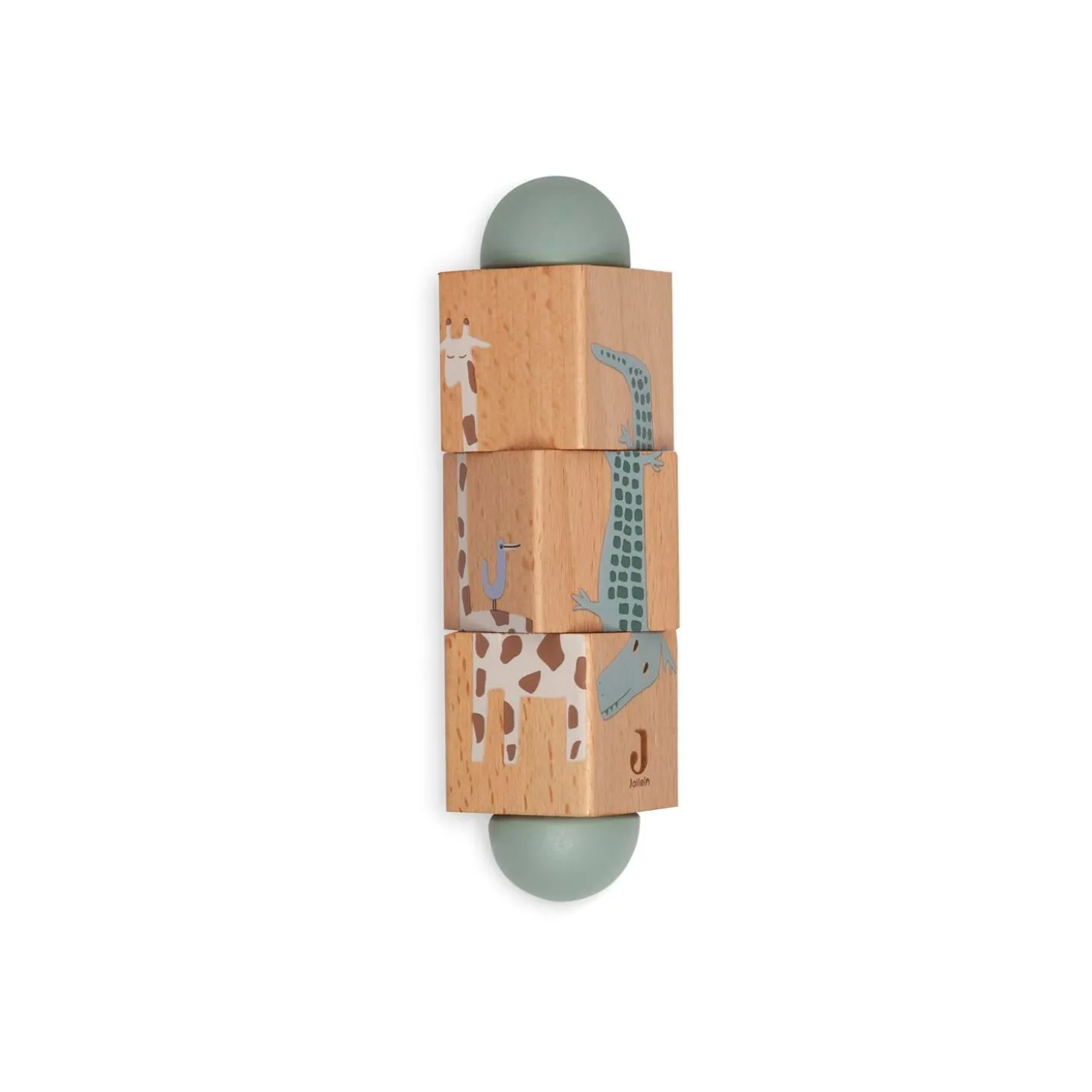 Jollein Puzzle en Bois à tourner Jungle Jambo Multicolor