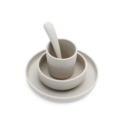 Jollein Set de table bébé silicone (4pcs) Nougat