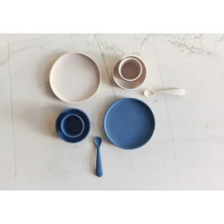Jollein Set de table bébé silicone (4pcs) Nougat