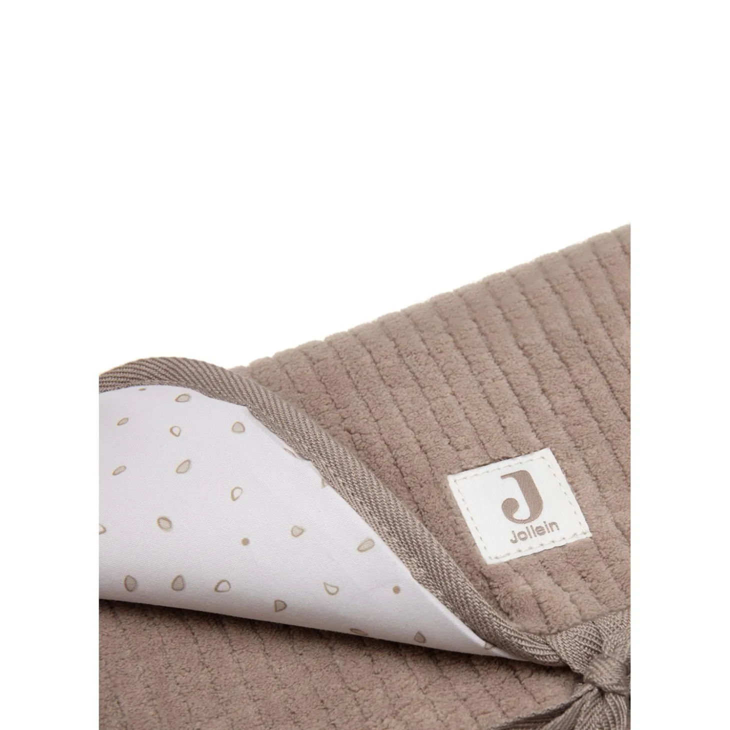 Jollein Tapis à Langer nomade avec poches Cloudy Rib Milky Coffee