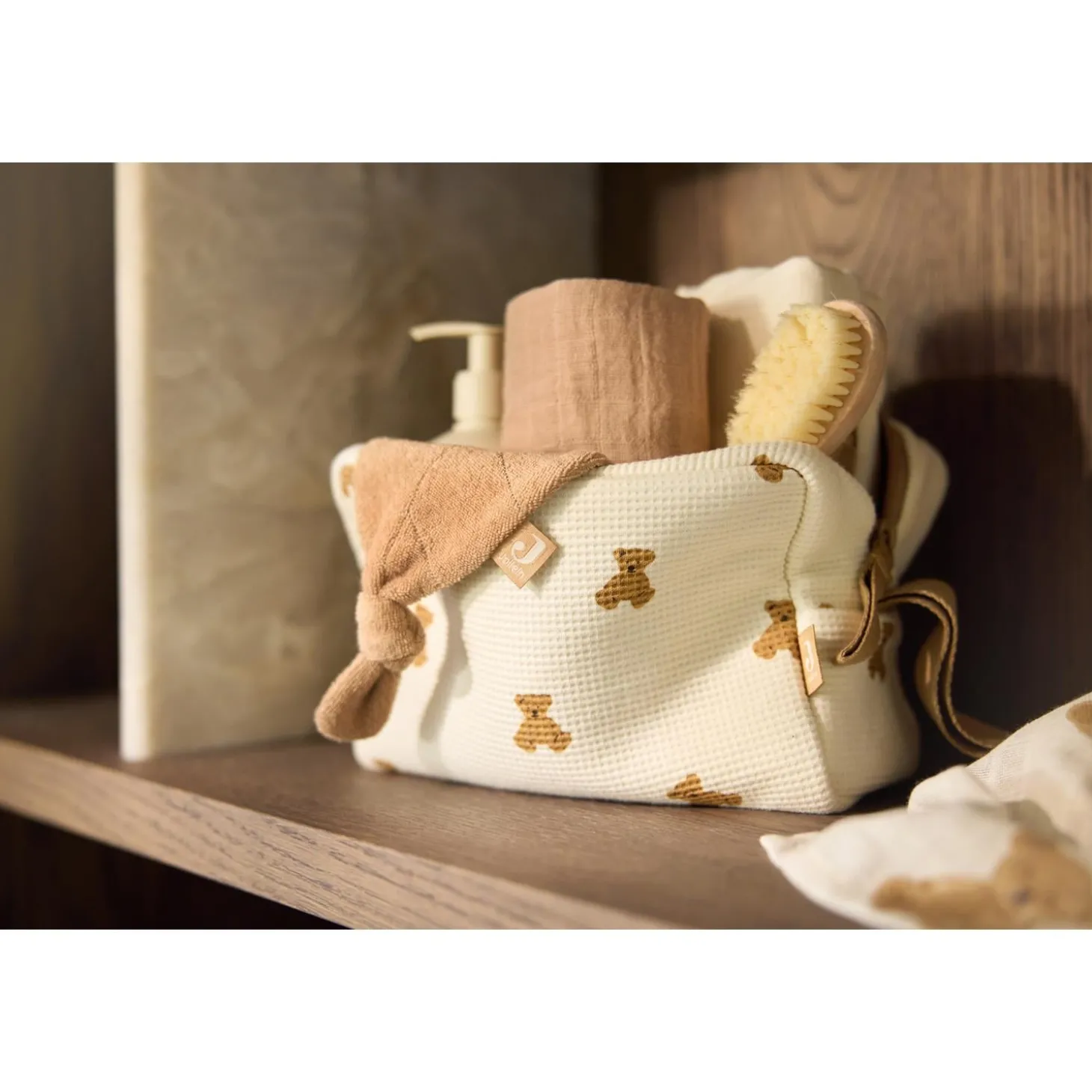 Jollein Trousse de Soins Waffle Mini Teddy Bear Multicolore